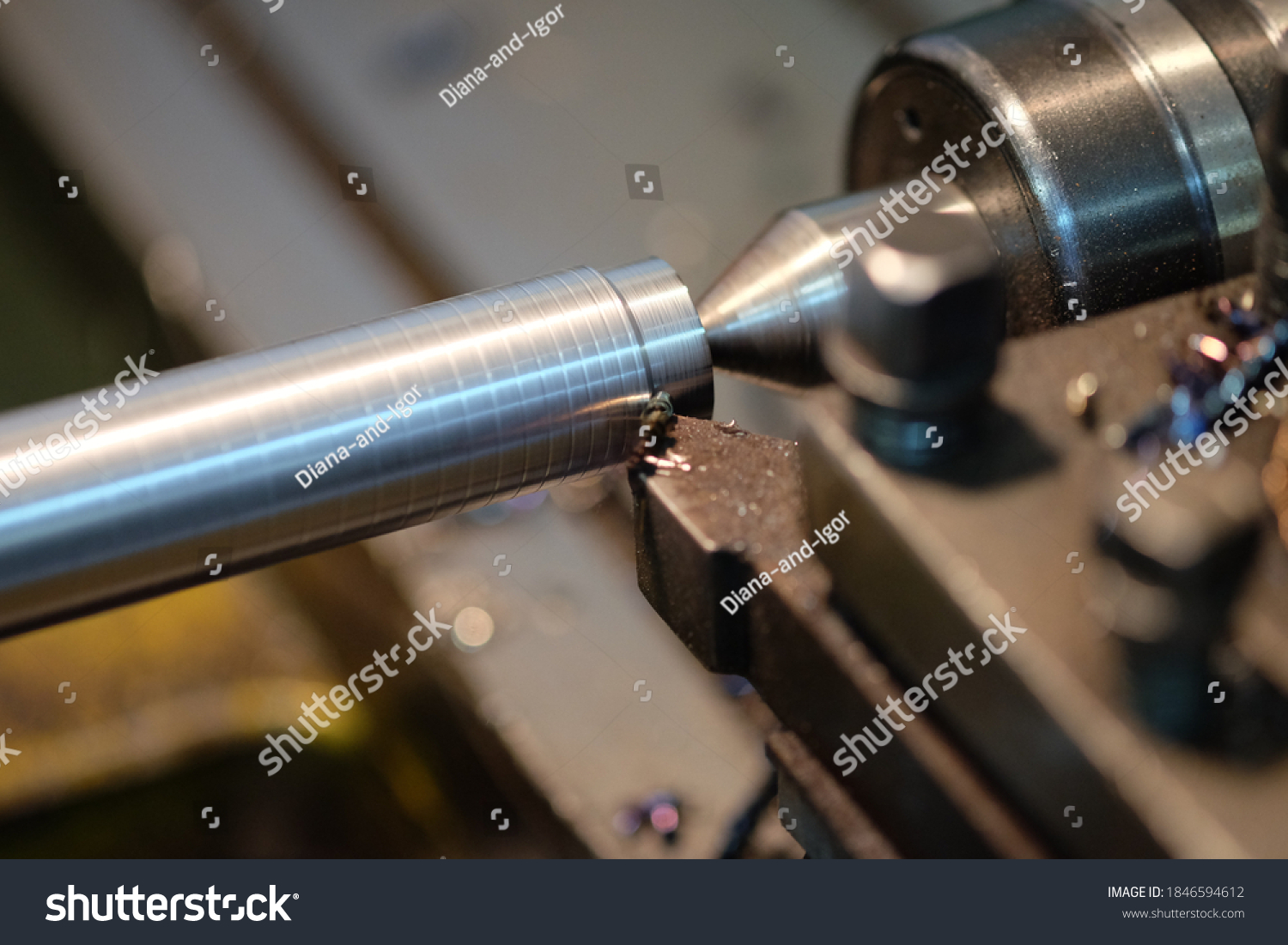 Machining On Lathe Stock Photo 1846594612 Shutterstock