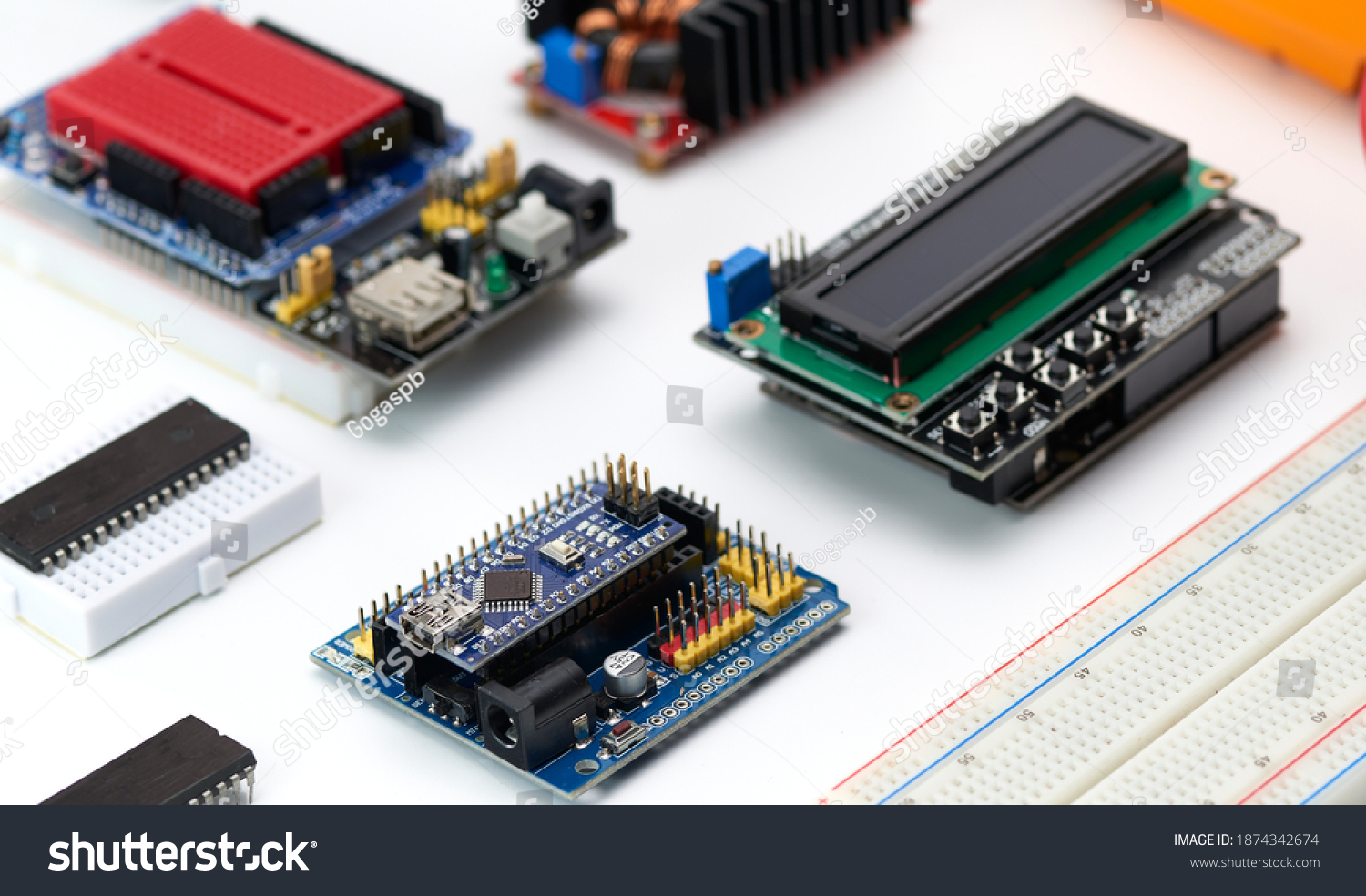 Arduino Blocks Modulesdyi Your Microcontroller Program Stock Photo ...
