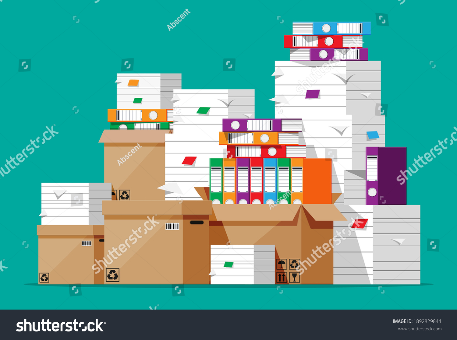 Messy Papers Clipart