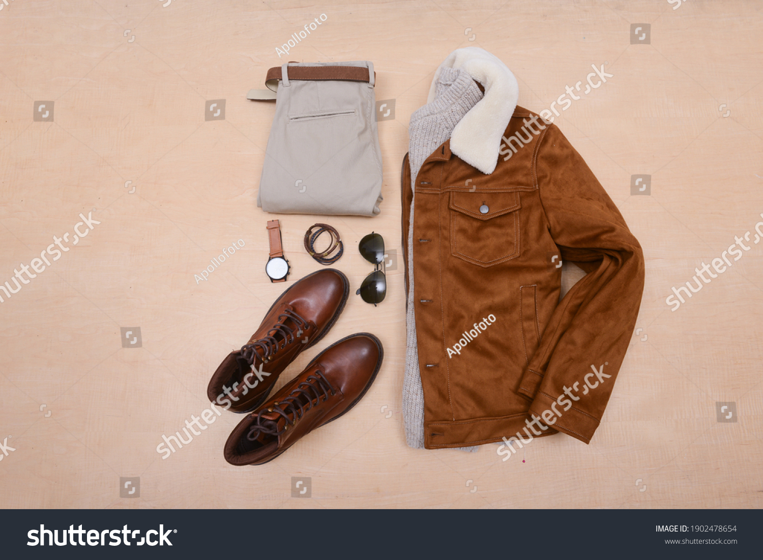 Mens Casual Outfit Mens Fashion Blue Stock Photo 1902478654 | Shutterstock