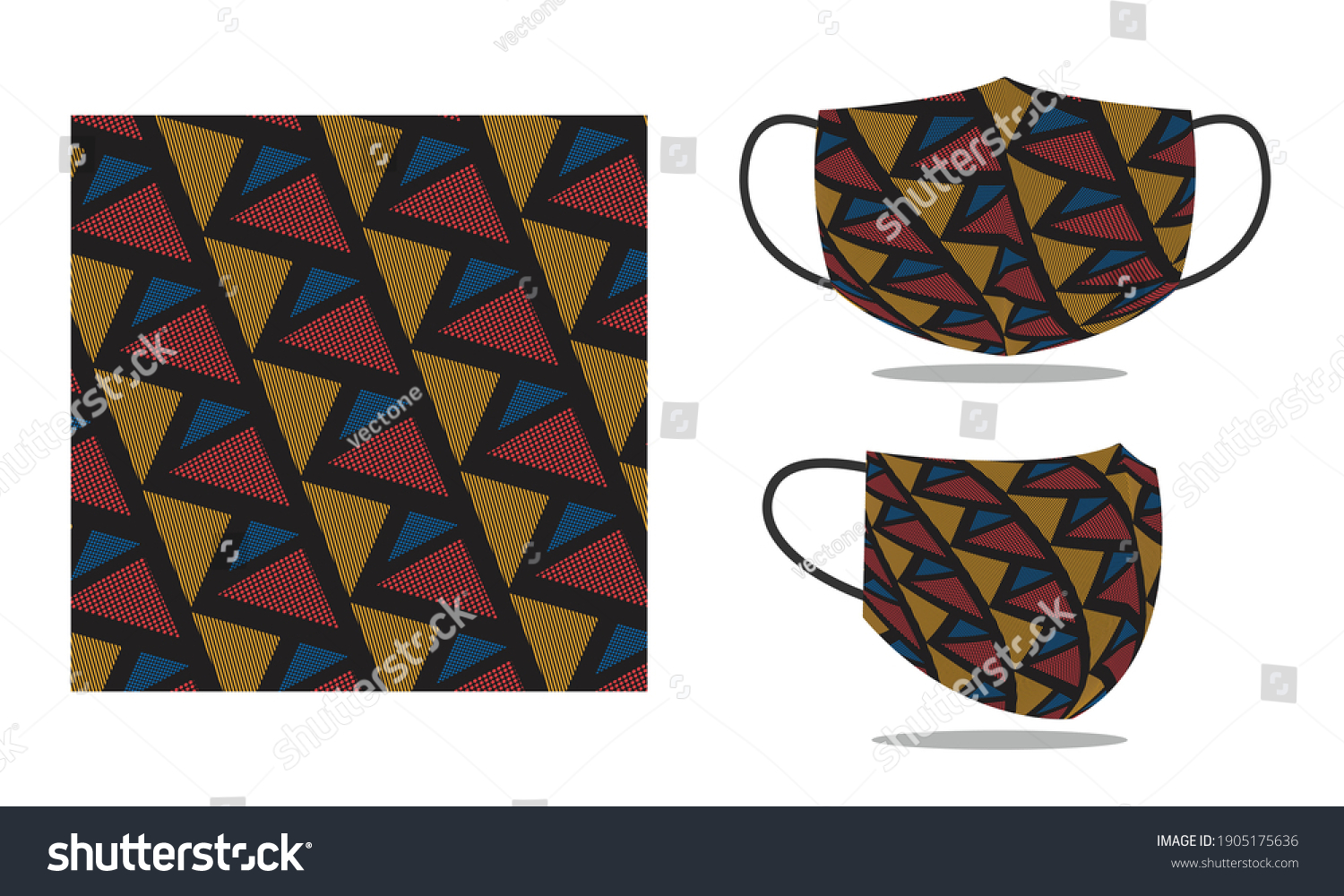 Face Mask Design Concept Geometric Shape Stock Vector (Royalty Free) 1905175636 Shutterstock