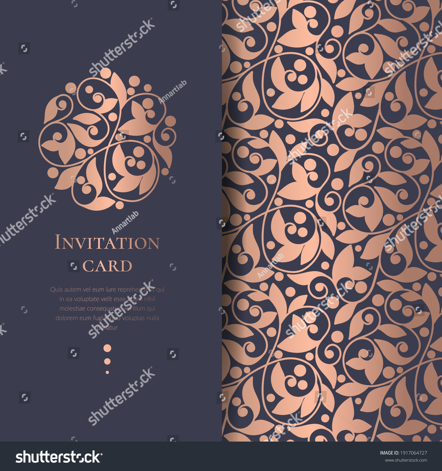 Abstract Greeting Card Design Luxury Vector Stock Vector (Royalty Free ...