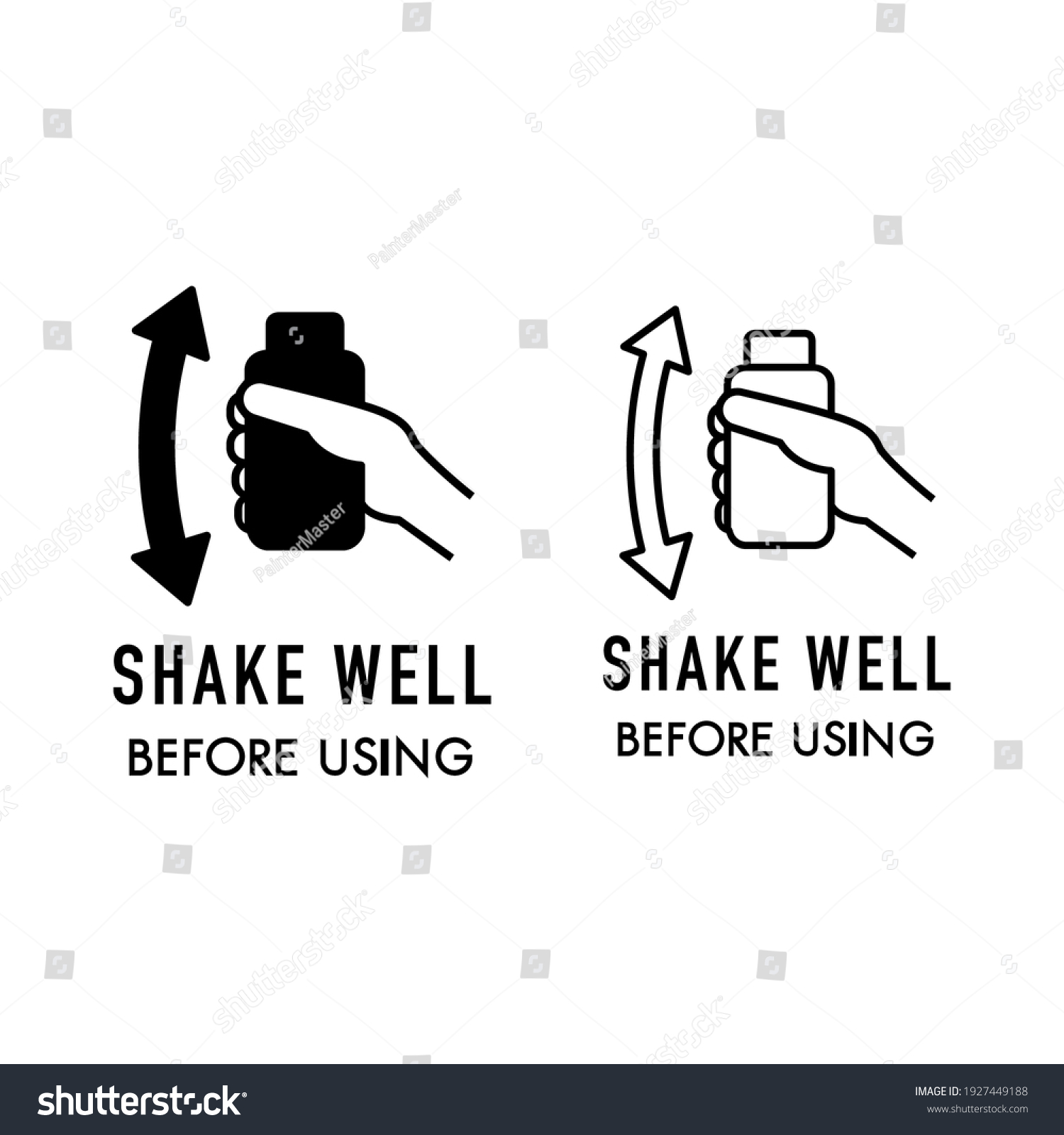 Shake well. Встряхнуть бутылку иконка. Shake before use. Shake well before use. Взболтать иконка.