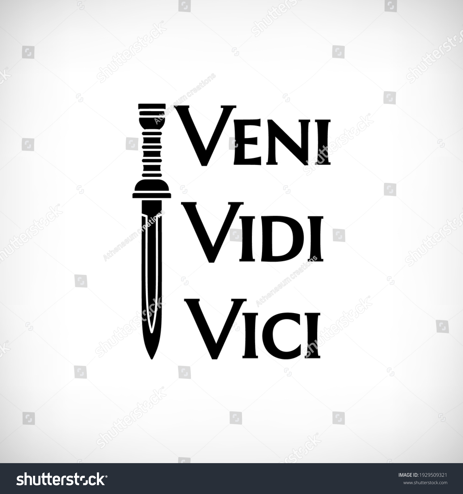 Veni Vidi Vici I Came I Saw I Conquered Hand Stamped 