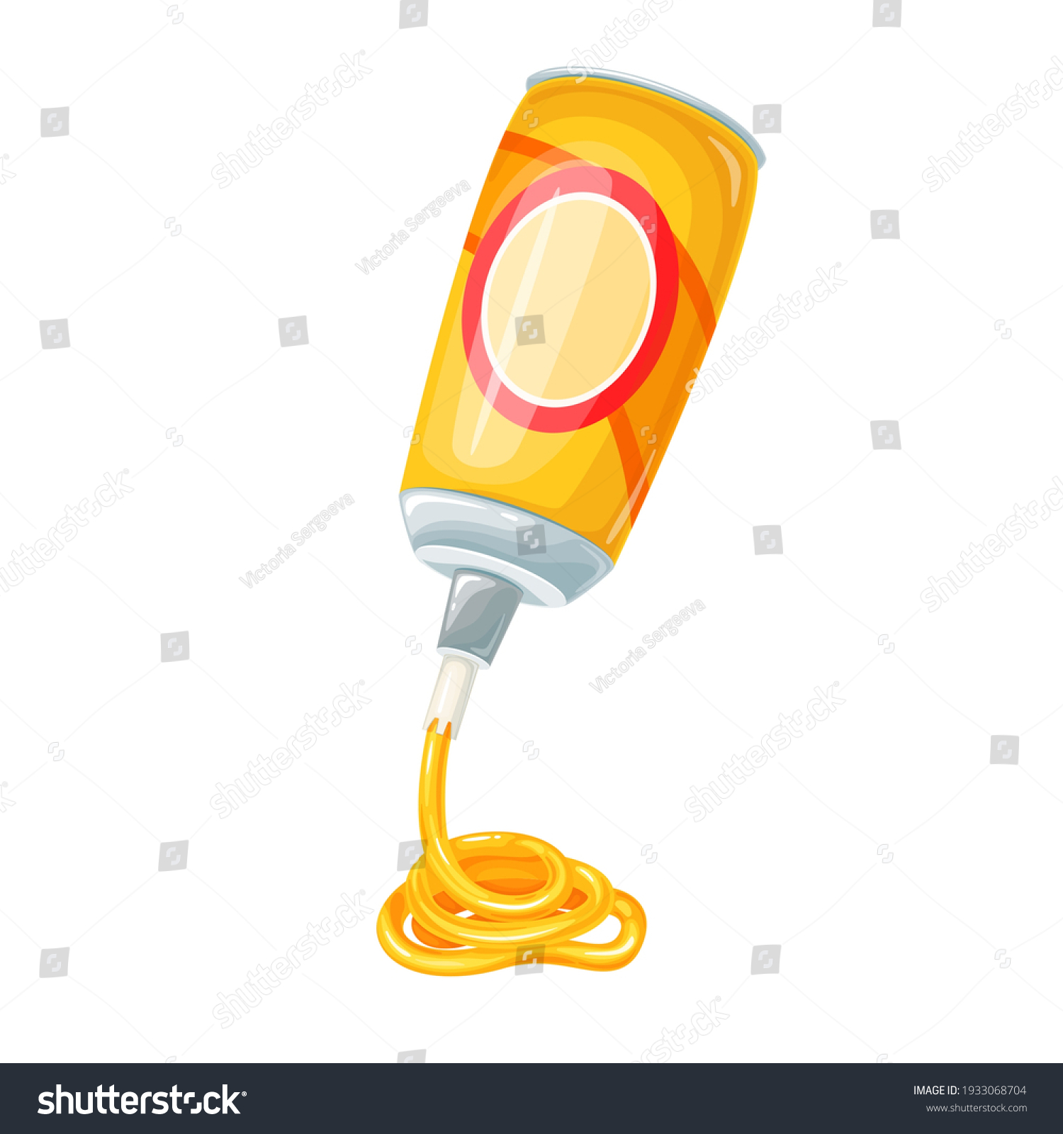 Spray Cheese Cheese Can Extruded Aerosol Stock Vector (Royalty Free