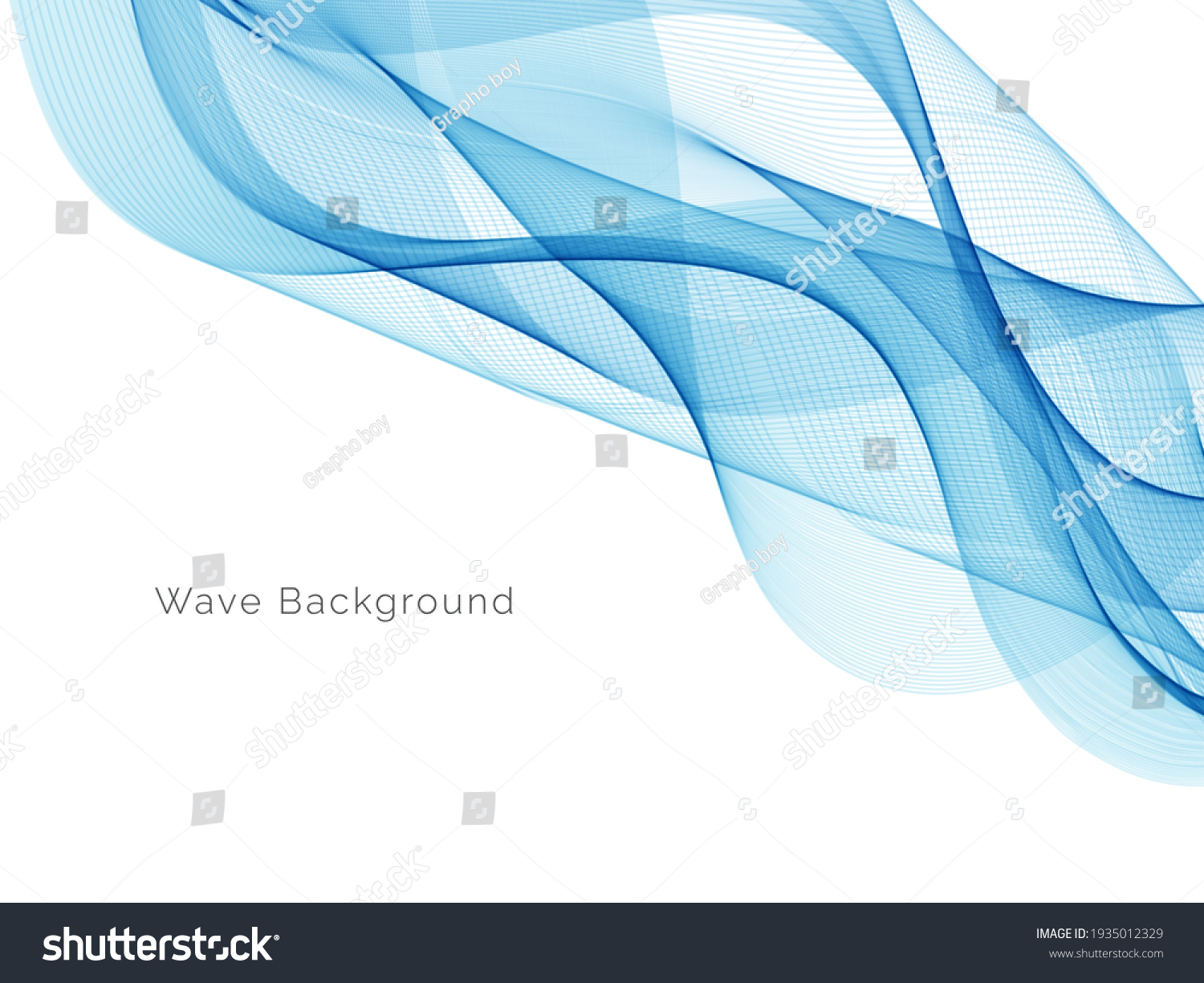 Abstract Blue Wave Design Decorative Background Stock Vector (Royalty ...