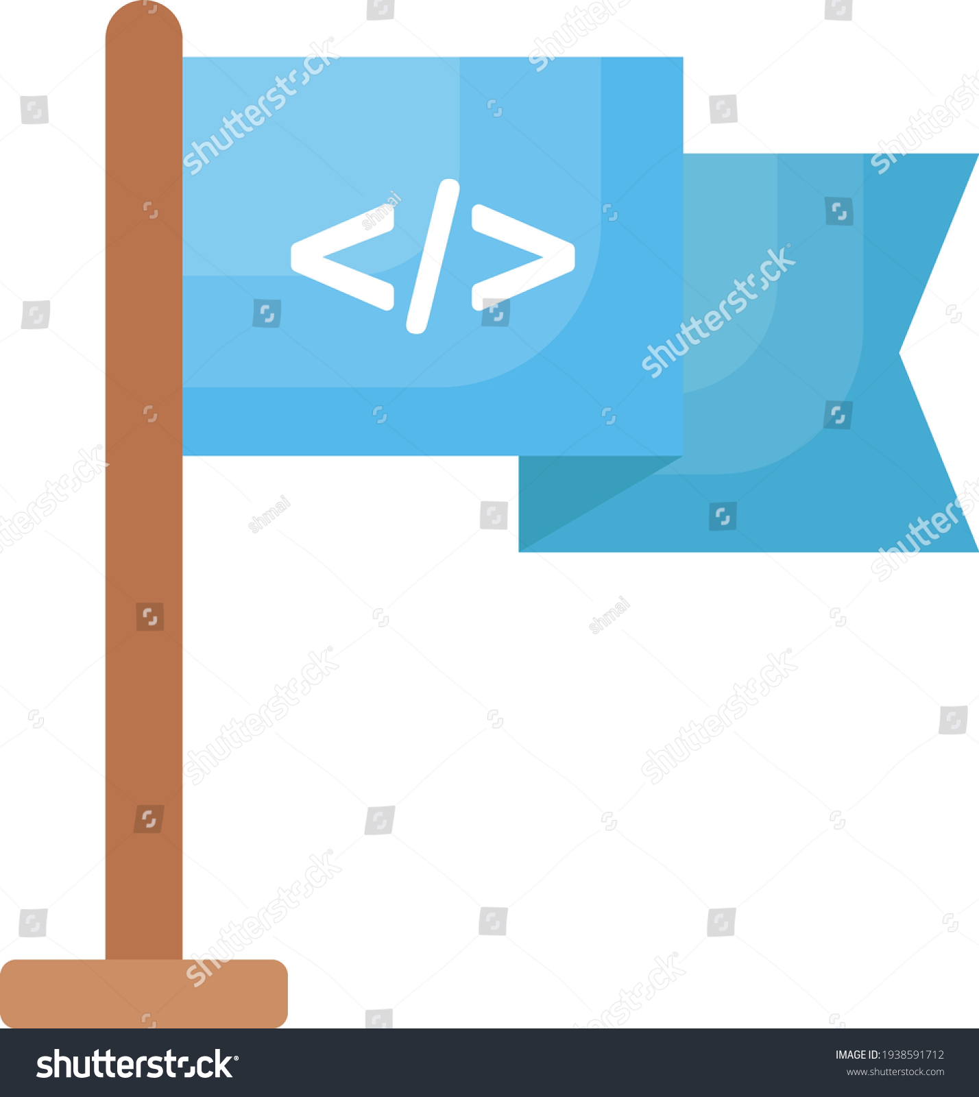 Flag Code Symbol Feature Flags Concept Stock Vector (Royalty Free