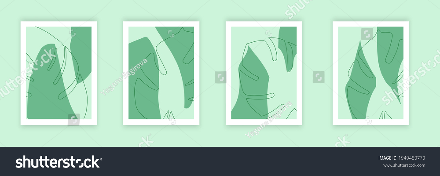 Botanical Social Media Art Vector Set Stock Vector (Royalty Free) 1949450770 Shutterstock