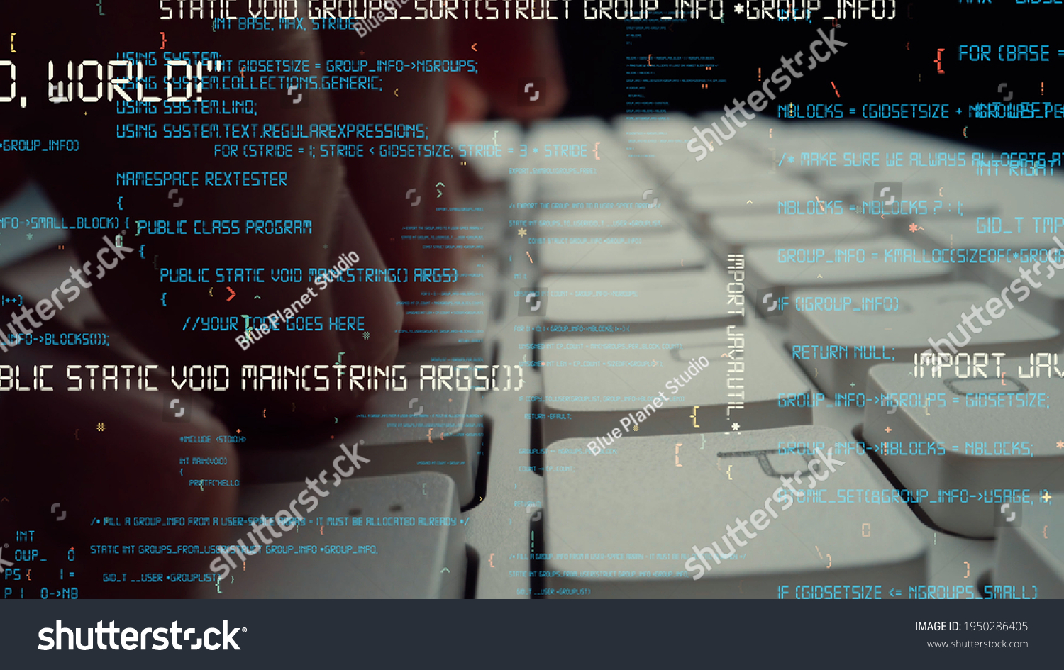 Creative Visual Computer Programming Coding Software Stock Photo ...