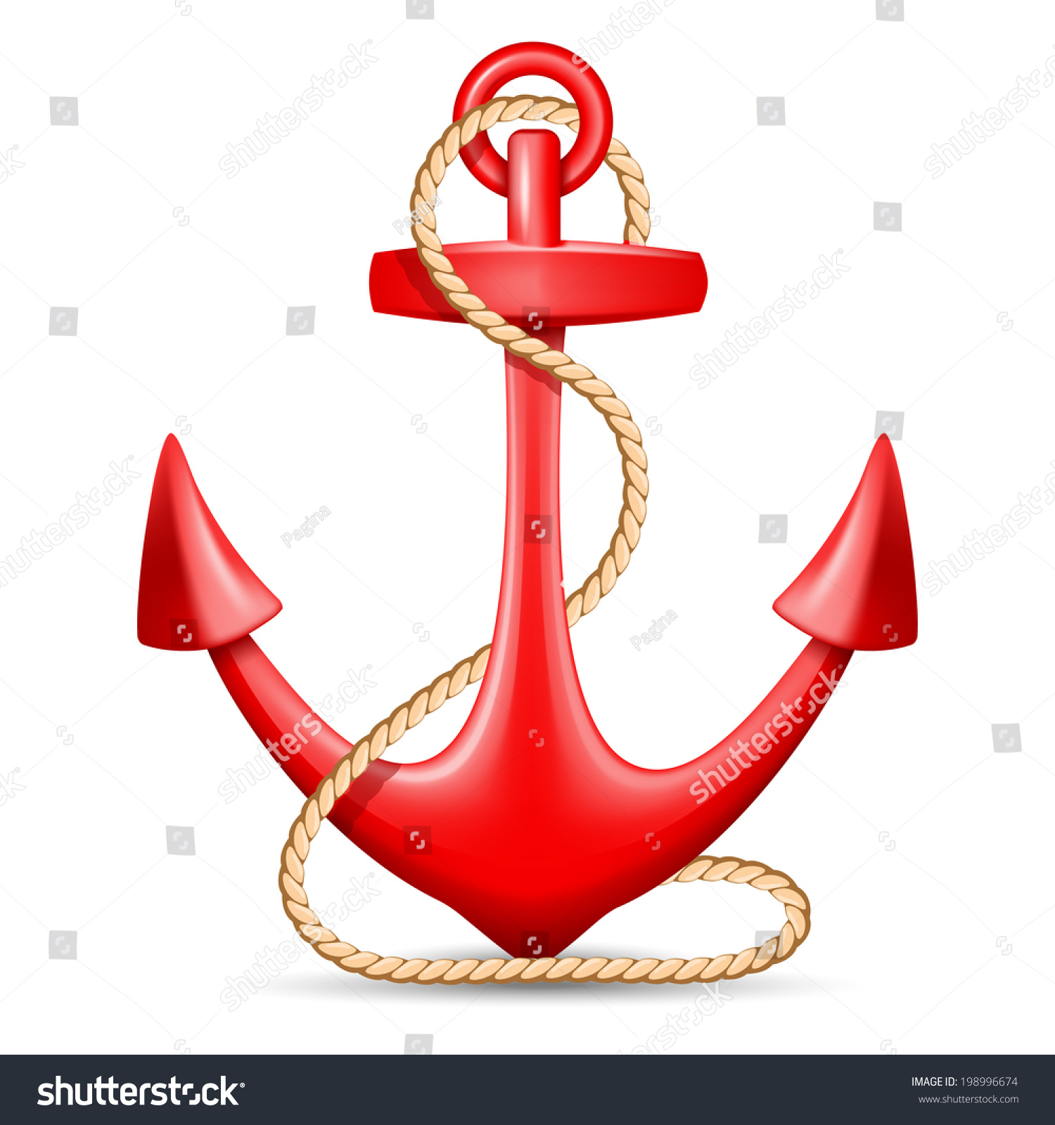 Red Anchor Clip Art