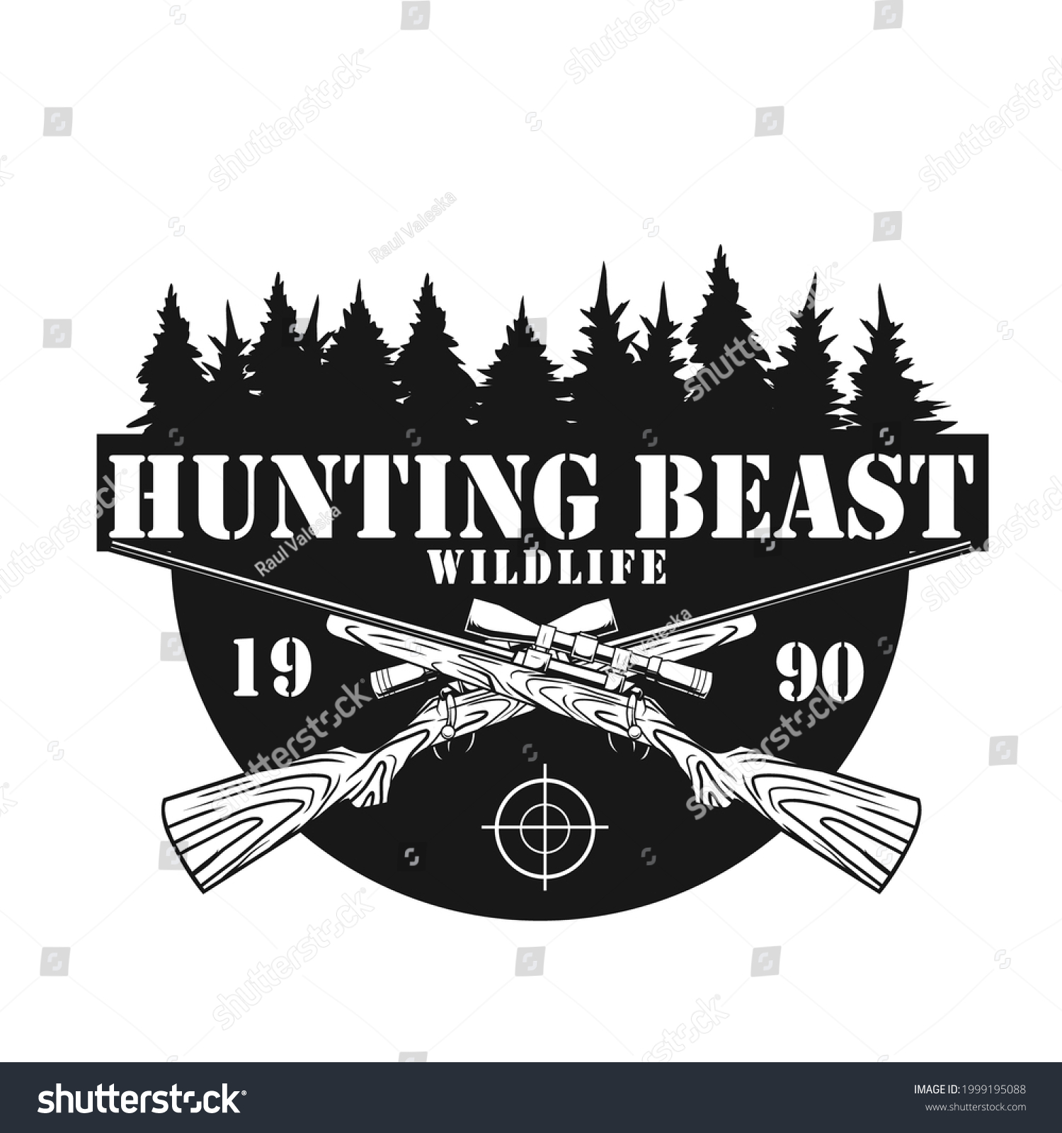 Hunting Beast Logo This Design Suitable Stock Vector (Royalty Free) 1999195088 Shutterstock