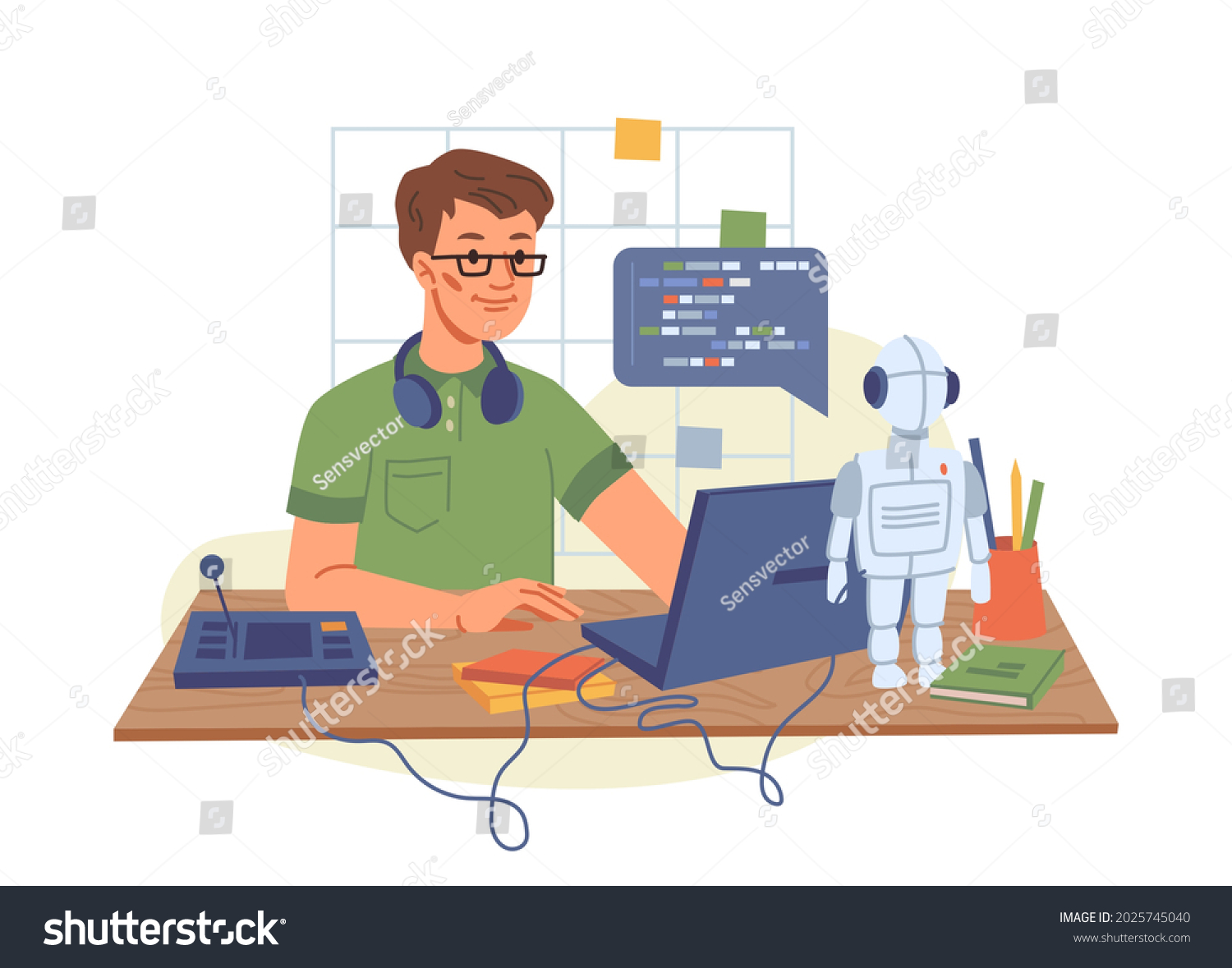 123 Robot Programmer Male Students Images, Stock Photos & Vectors ...