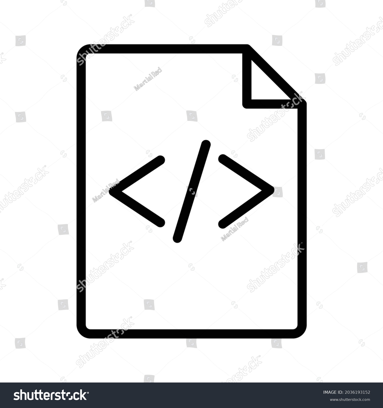 Computer Programming Script Line Art Vector Stock Vector (Royalty Free ...