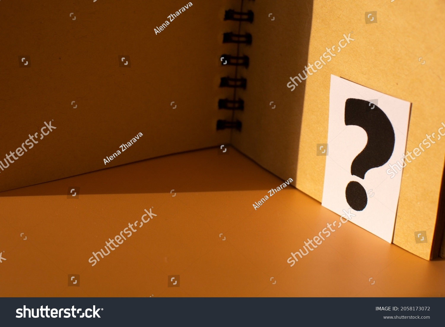 Question Mark Diary Frequently Asked Questions Stock Photo 2058173072