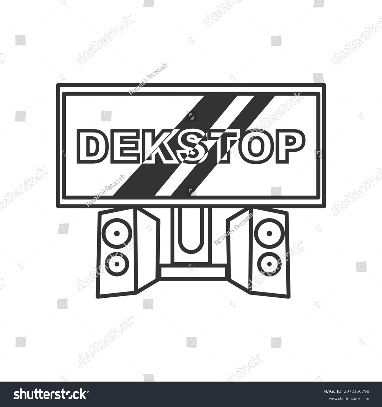 Computer Hardware Logo Graphic Design Stock Vector (Royalty Free