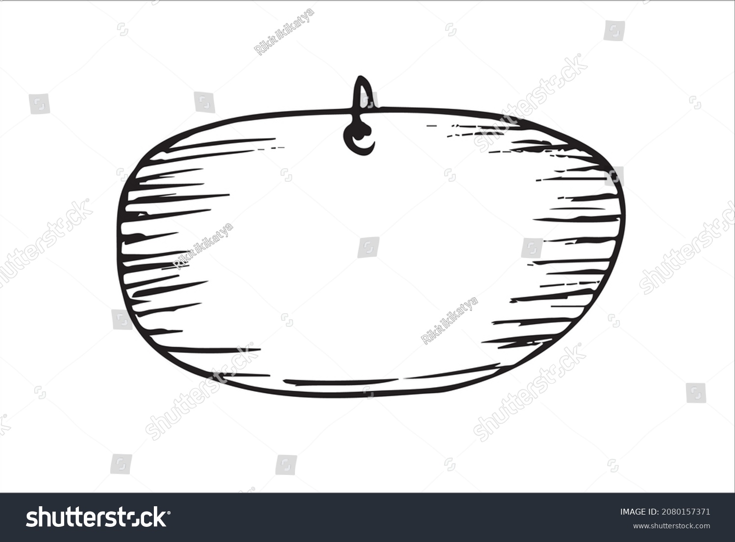 Doodle Board Text Black Outline Isolated Stock Vector (Royalty Free