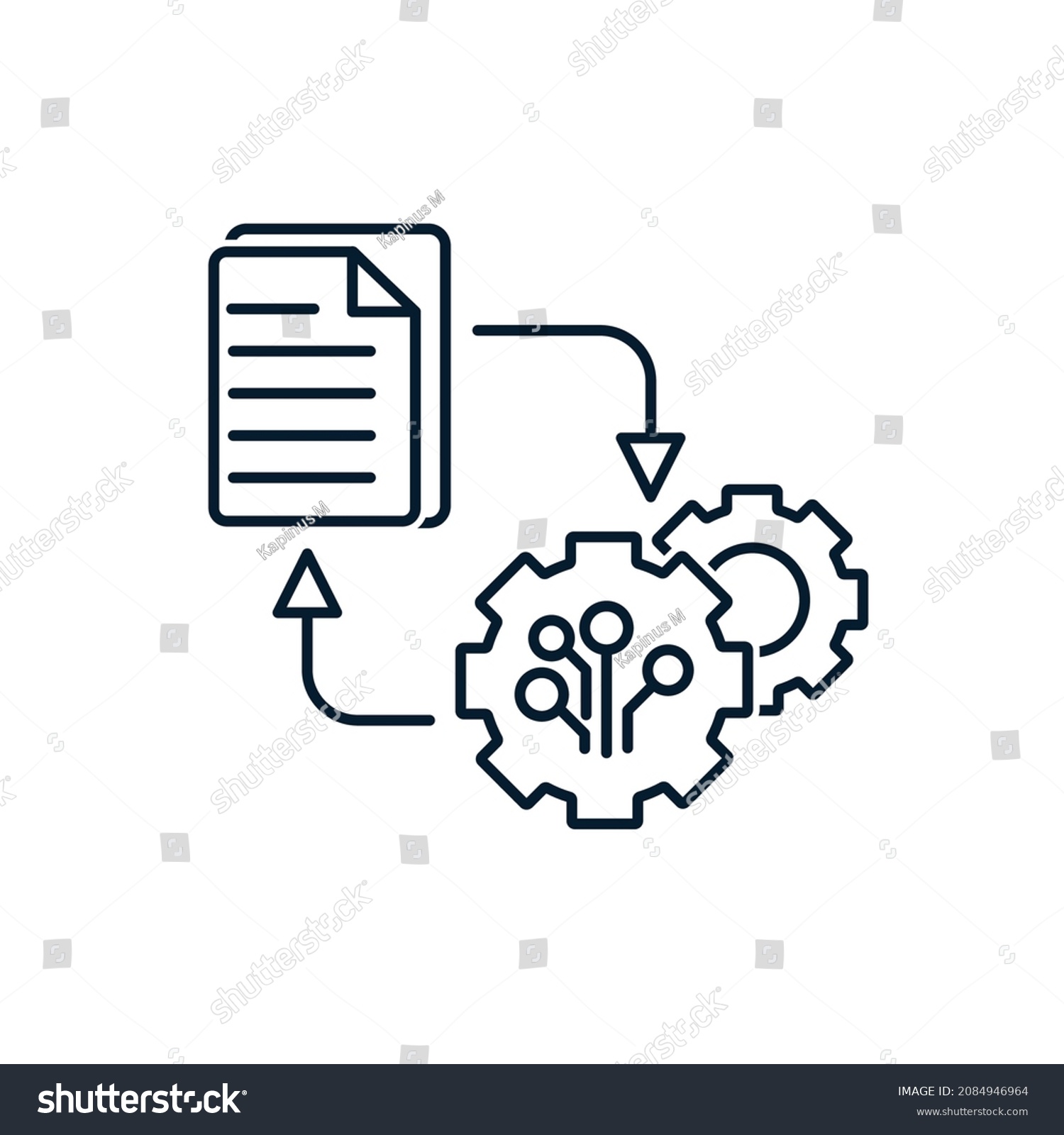 Electronic Data Processing Document Management System Stock Vector ...