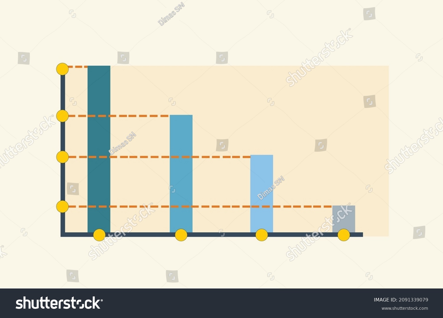 Edge Bar Chart Graph Diagram Business Stock Vector (Royalty Free