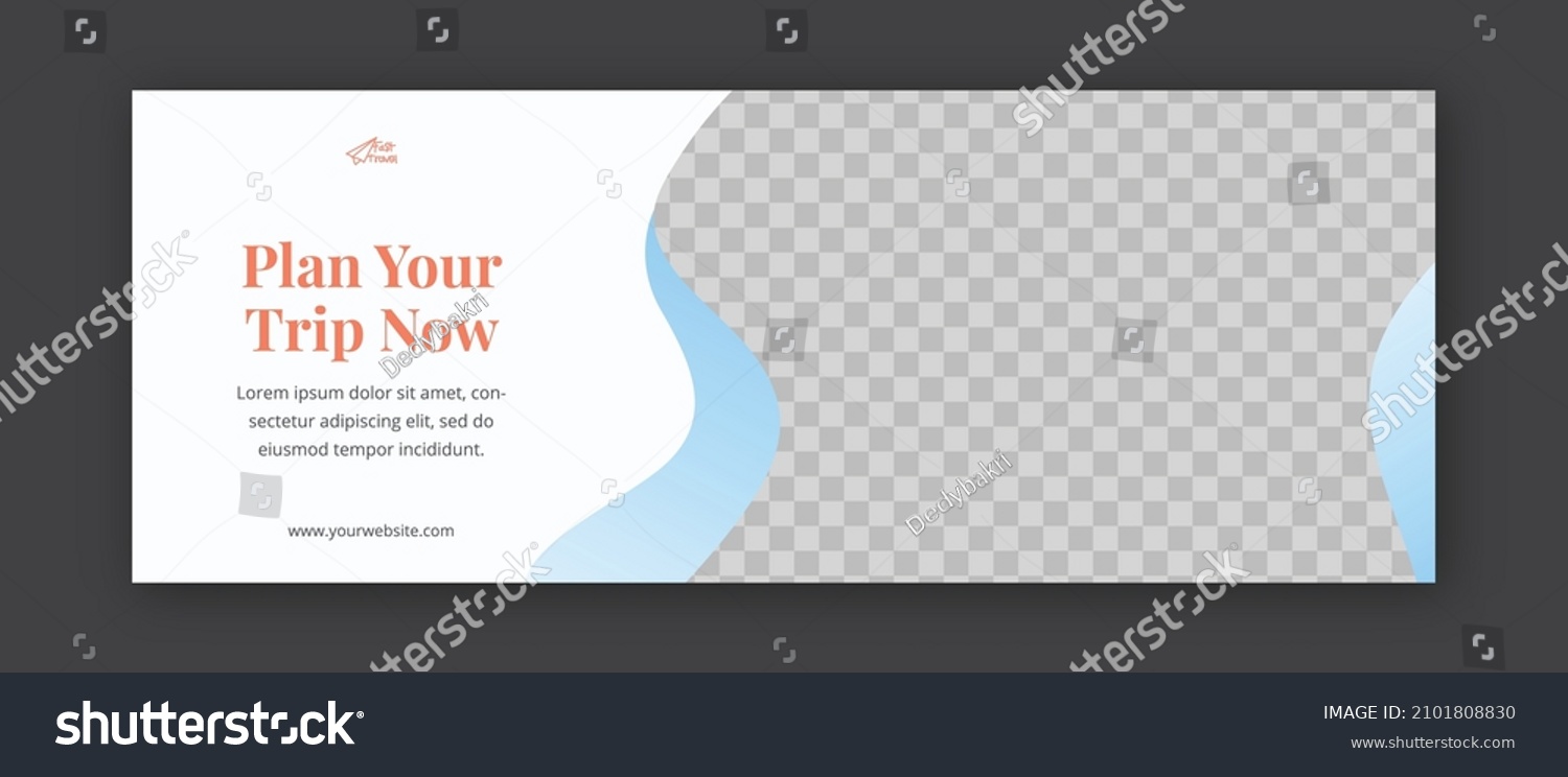 Travel Facebook Cover Page Web Banner Stock Vector (Royalty Free ...