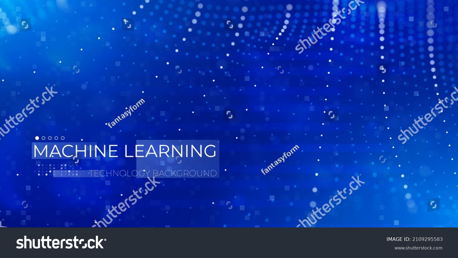 Machine Learning Concept Abstract Blue Particle Stock Vector (Royalty ...