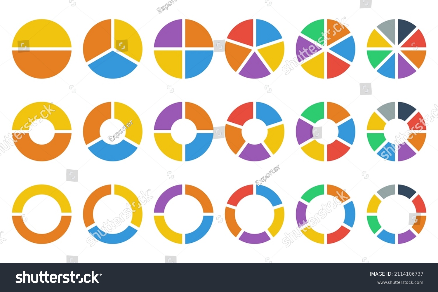 Pie Charts Diagrams Circle Pie Chart Stock Vector (Royalty Free ...