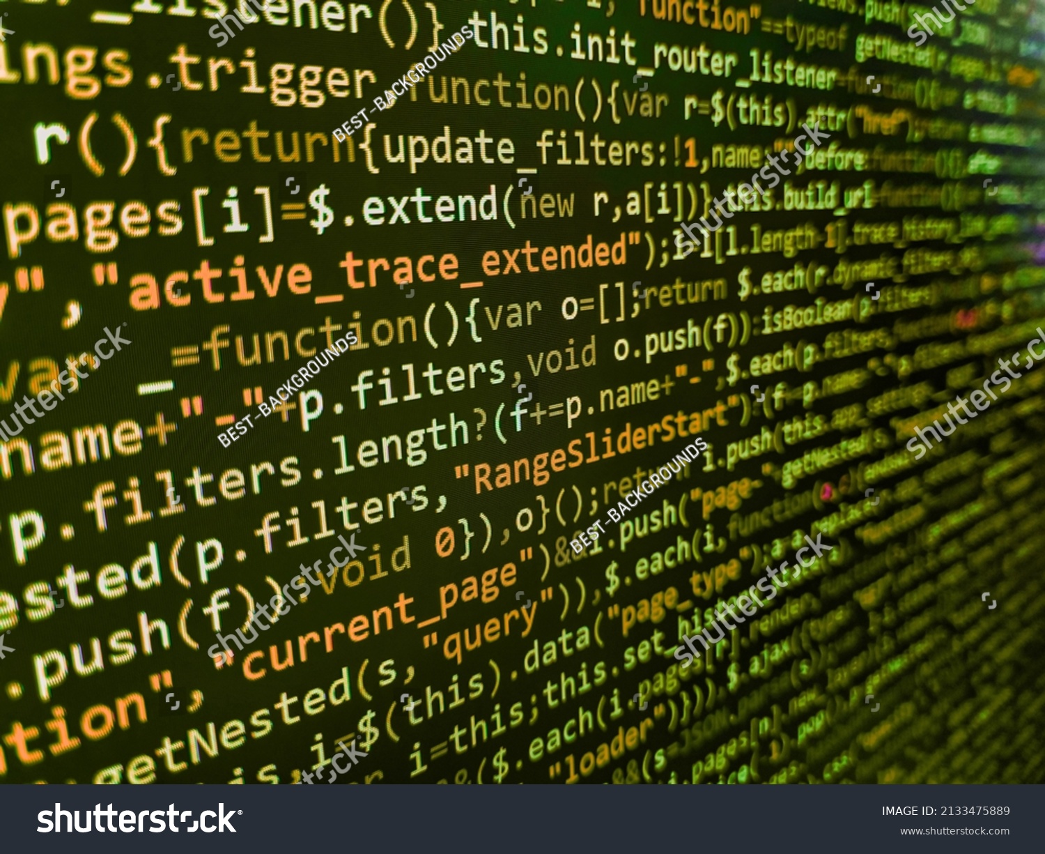 Programming Source Code Abstract Screen Software Stock Photo 2133475889 ...