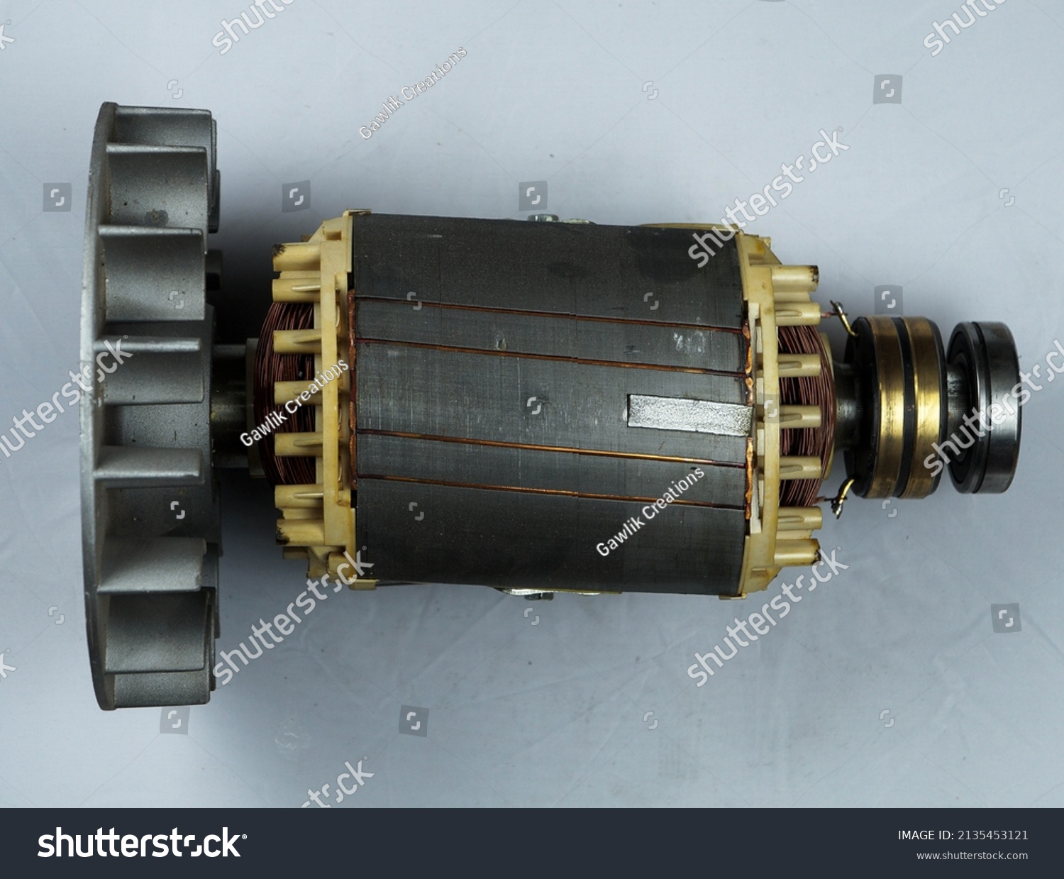 Power Generator Rotor Part Current System Stock Photo 2135453121