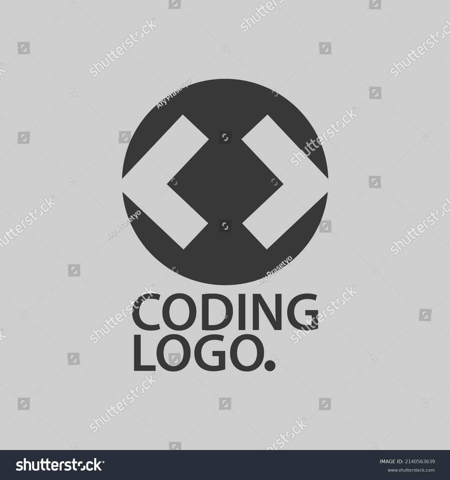Big Circle Programming Code Symbol Negative Stock Vector (Royalty Free ...