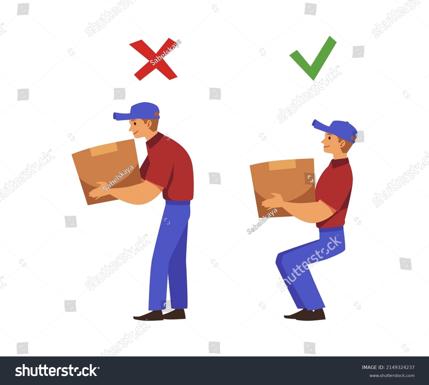 18 Manual Handling Lifting Technique Images, Stock Photos & Vectors
