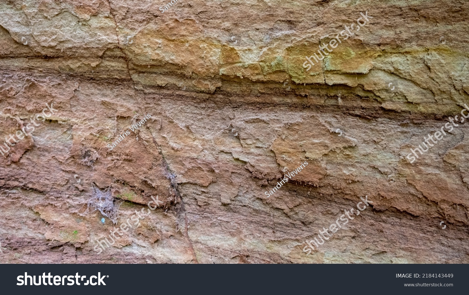 Grey Brown Genuine Sandstone Background Real Stock Photo 2184143449