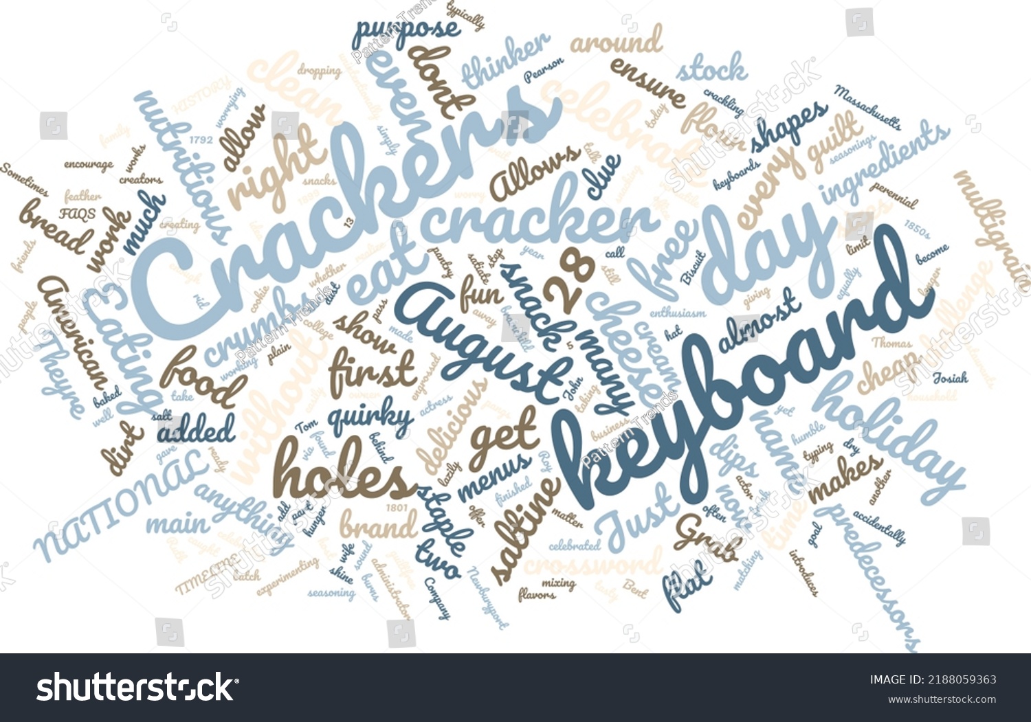 Crackers Over Keyboard Day 28 August Stock Vector (Royalty Free