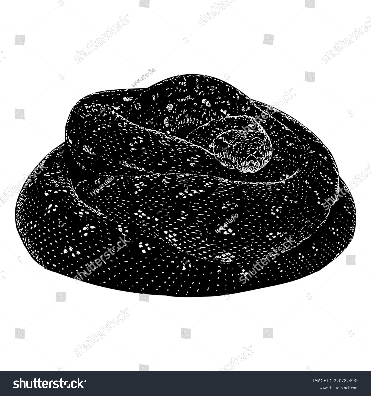 Diamond Python Hand Drawing Vector Illustration Stock Vector (Royalty ...