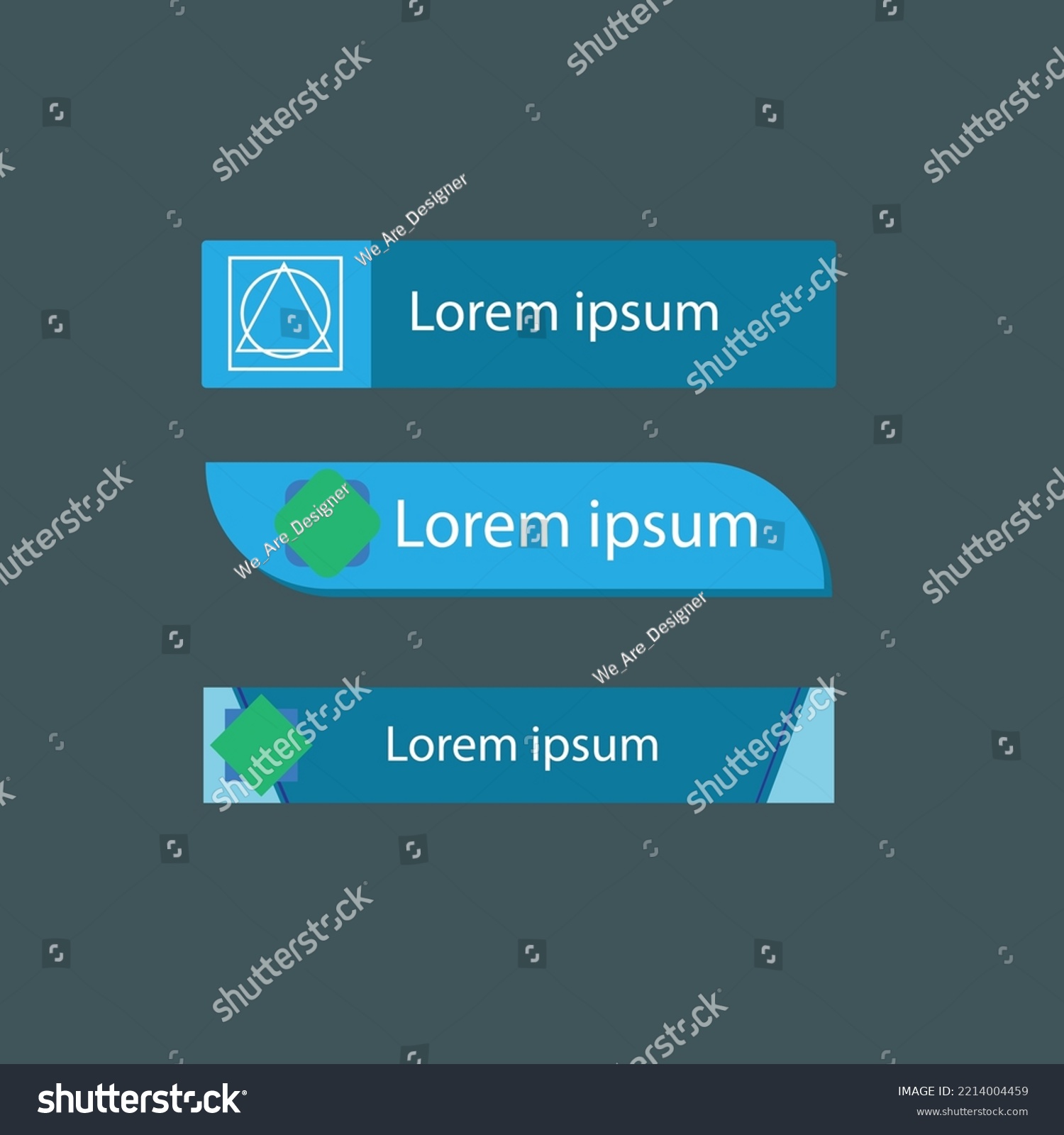 Simple Smart Banner Design Package Full Stock Vector (Royalty Free