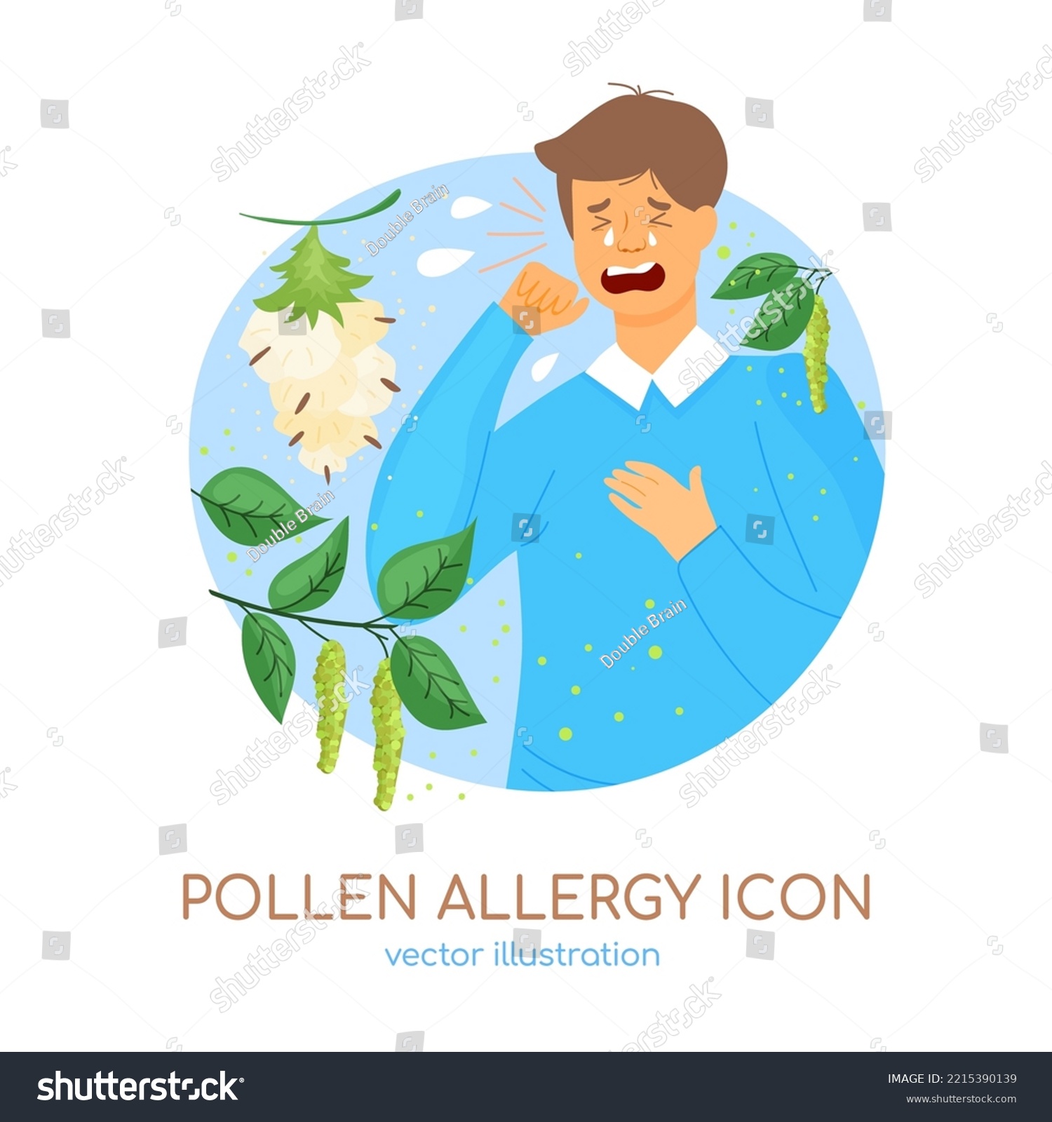 Types Allergy Allergies Caused By Pollen Stock Vector (Royalty Free