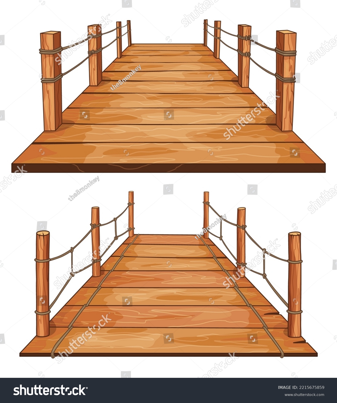Walkway Bridge Side View Over 5 RoyaltyFree Licensable Stock Vectors