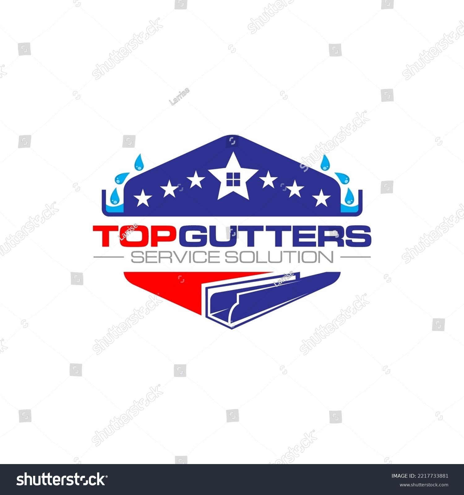 Illustration Graphic Vector Gutter Installation Repair Stock Vector