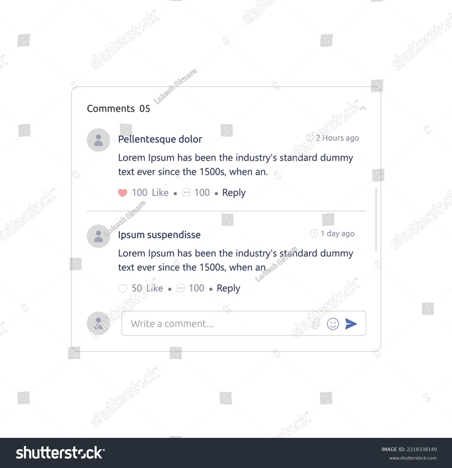 Creative Pentab Comment Ui Design Stock Vector (Royalty Free ...