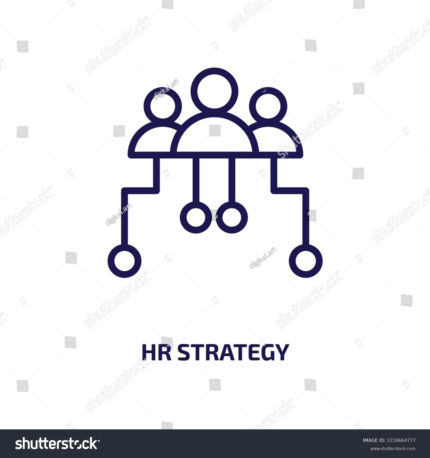 Hr Strategy Icon General Collection Thin Stock Vector (Royalty Free ...