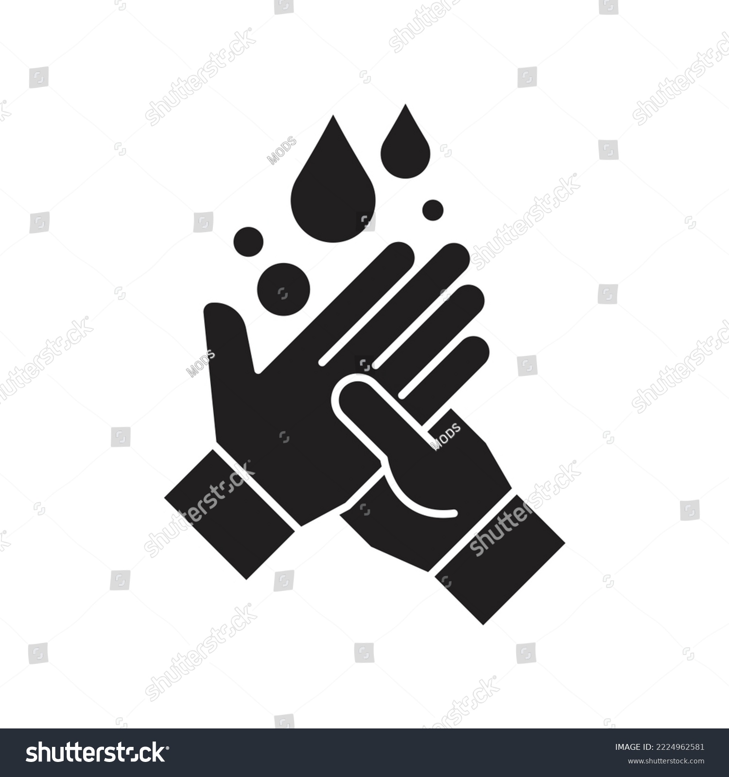 Wash Washing Hands Keep Clean Icon Stock Vector (Royalty Free ...