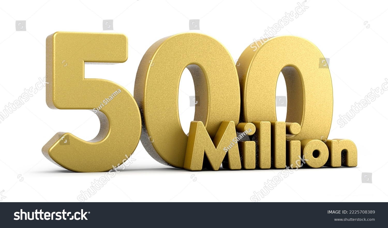 3d Golden 500 Million Isolated On Stock Illustration 2225708389 3d-golden-500-million-isolated-on-stock-illustration-2225708389