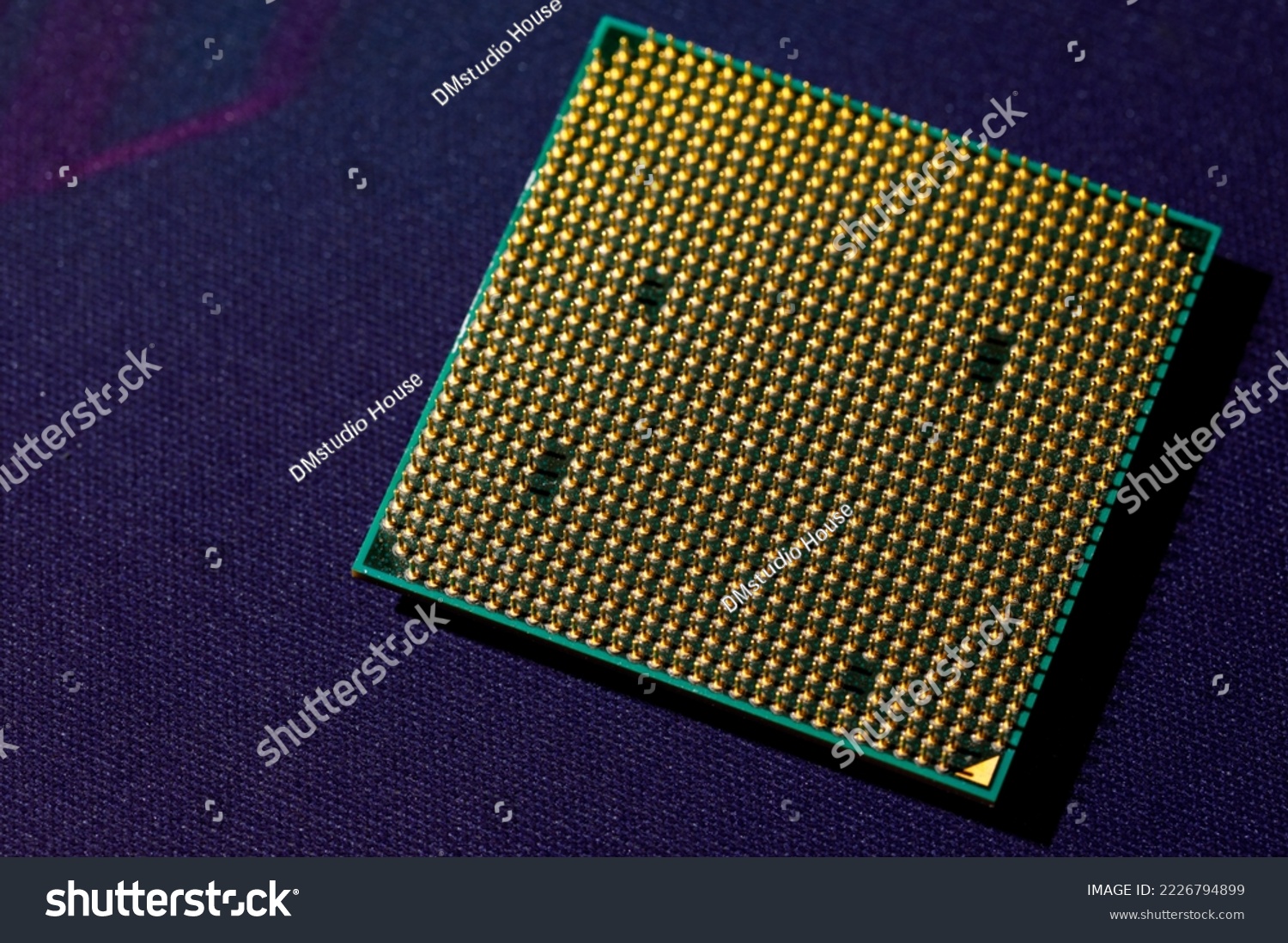 Processor Microprocessor Cpu Computer Laptop Closeup Stock Photo