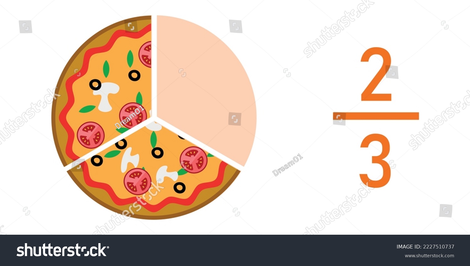 Two Thirds Pizza Fractions Fraction Kids Stock Vector Royalty Free two-thirds-pizza-fractions-fraction-kids-stock-vector-royalty-free
