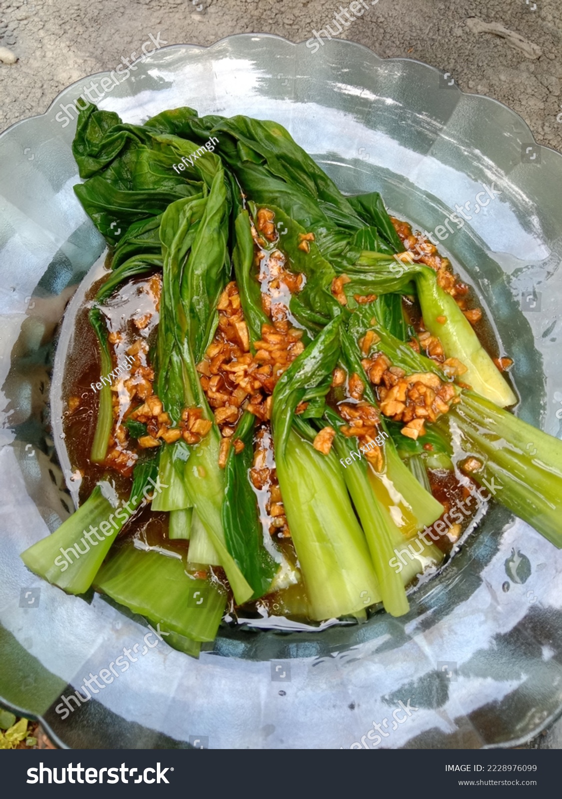 Bok Choy Garlic Oyster Sauce Quick Stock Photo 2228976099 Shutterstock