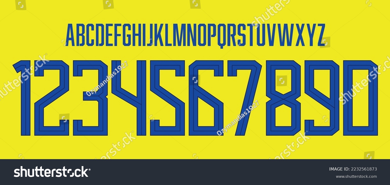 Football Numbers Font