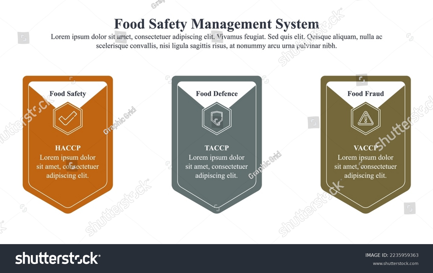 Infographic Template Food Safety Management System Stock Vector ...