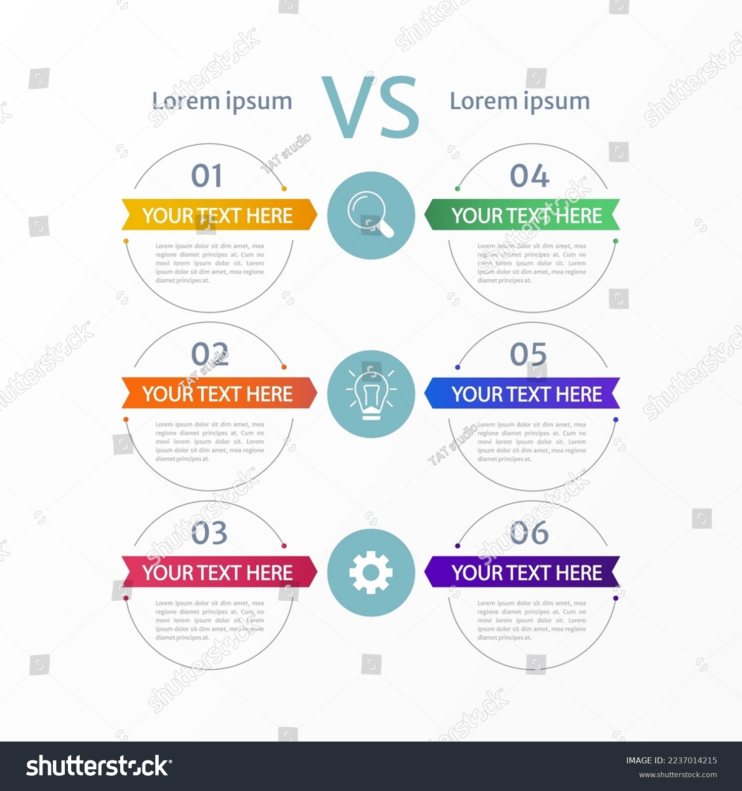 Processes Comparison Infographic Chart Design Template Stock Vector ...