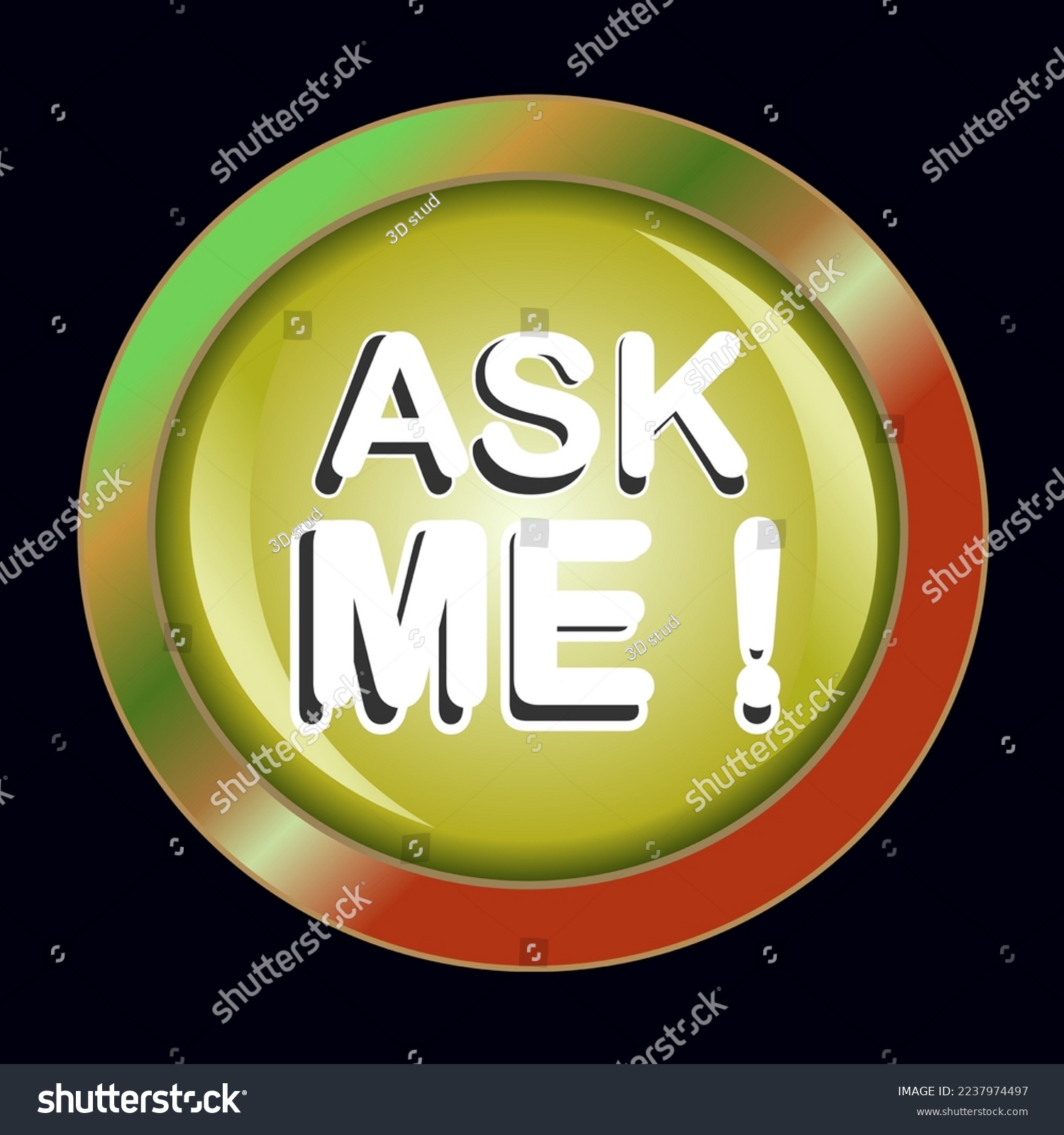 Ask Me Button Icon Clickvector Stock Vector (Royalty Free) 2237974497