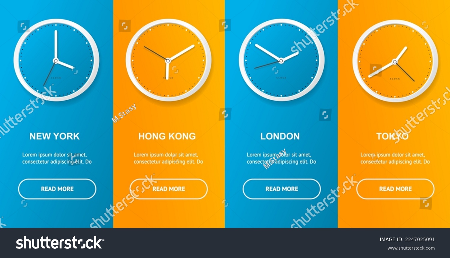 realistic-detailed-3d-clock-different-time-stock-vector-royalty-free