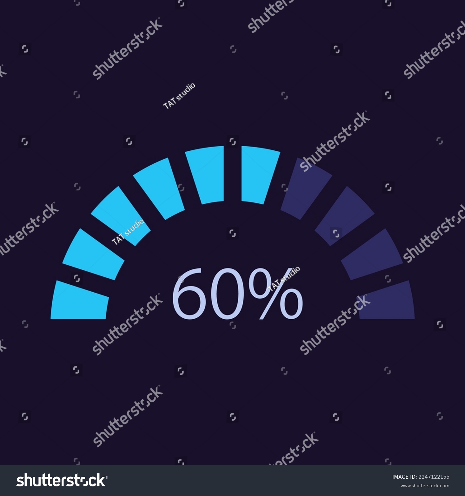 Semi Circle Donut Infographic Chart Design Stock Vector (Royalty Free