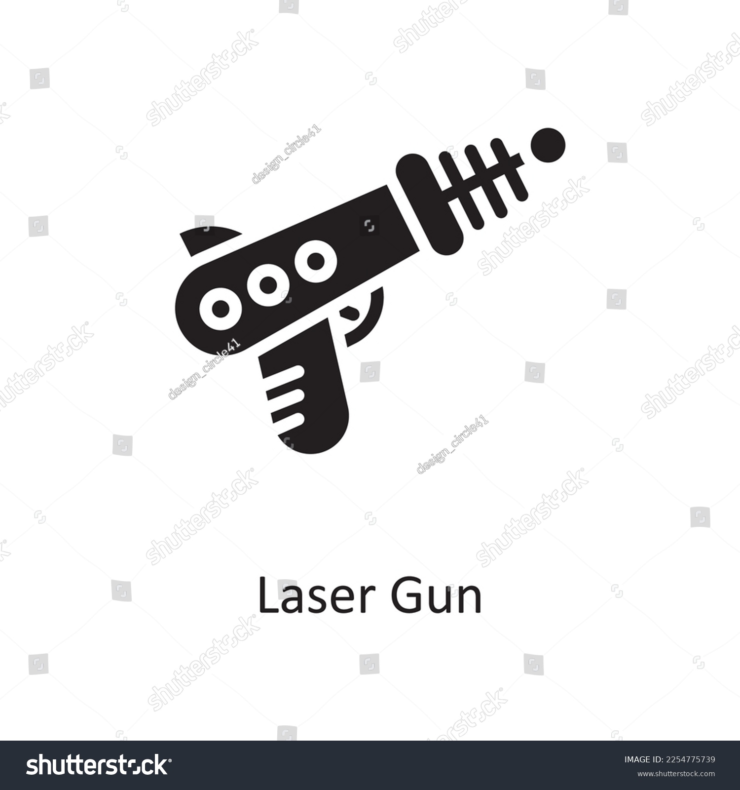 Laser tag gun game icon Royalty Free Vector Image